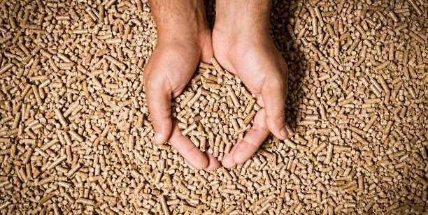 Pellets handen houtpellets